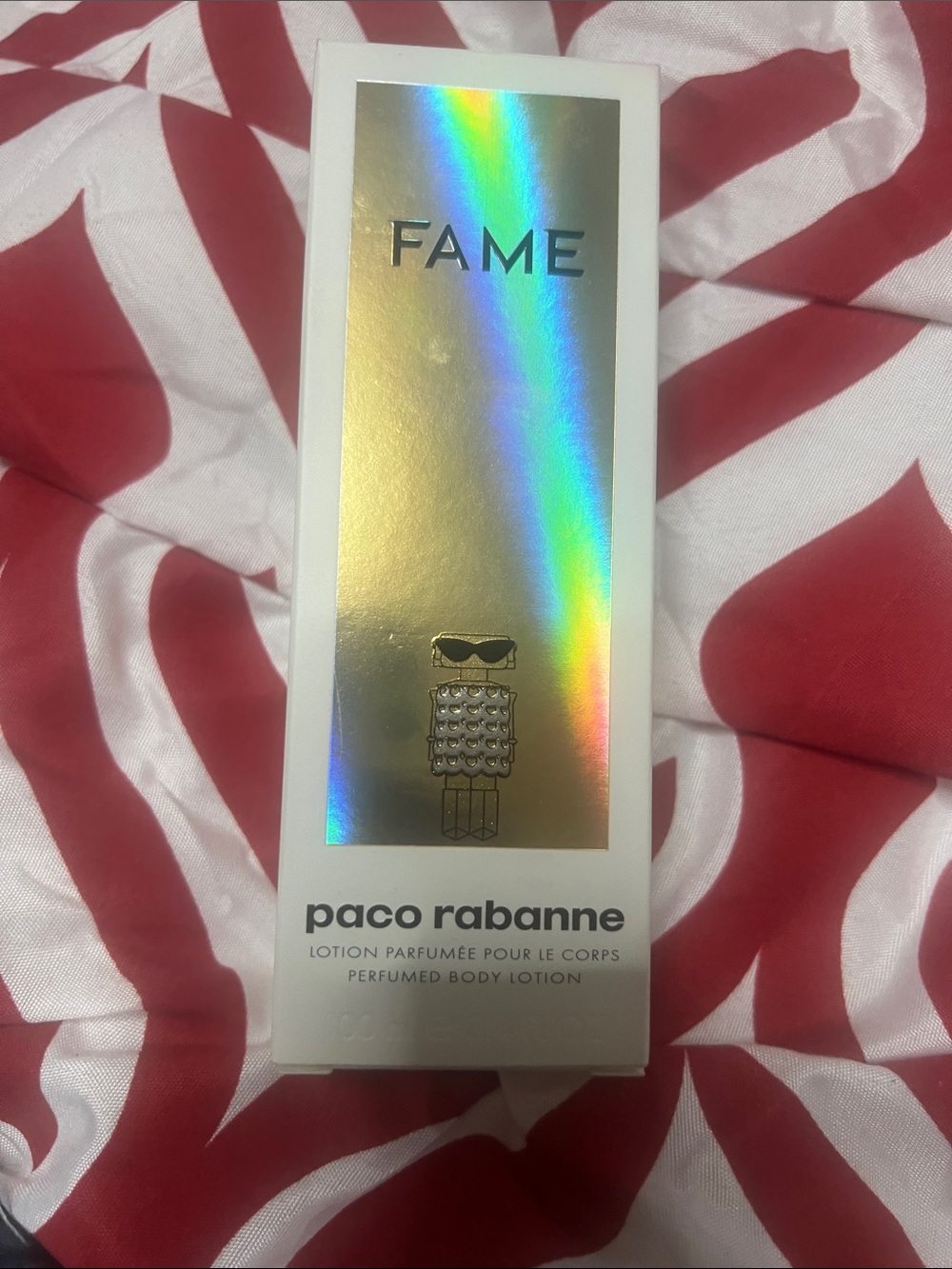 Paco Rabanne FAME Perfumed Body Lotion - White & Gold Holographic